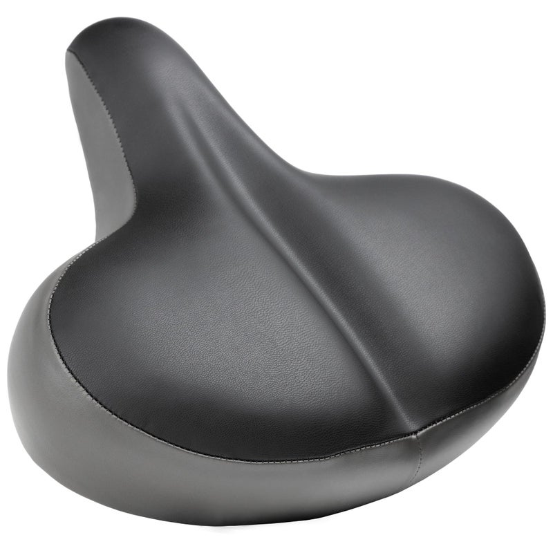 Venzo Bicycle Saddle Wide Seat - Size 10.6â€ x 10.4â€- Compatible with Indoor Stationary Exercise Bikes Indoor, Beach Cruiser - Comfort for Men & Women - Big Large Cushioned Soft Comfortable Padded - Image 1